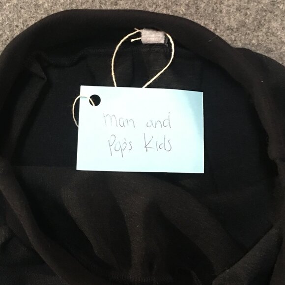 Skirt 100% Wool Girls 7/8 M Maxi Black Ruffle Tiered Neutral Mom and Pop's Kids - Picture 5 of 9